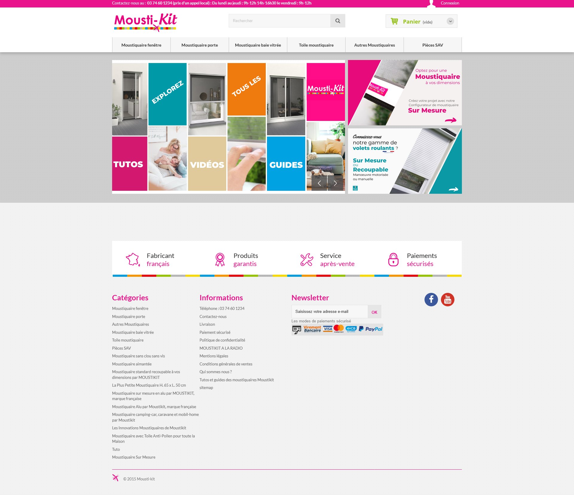 Site Moustikit avant refonte 2016